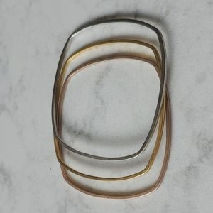 Shaya mixed metal bangle bracelets